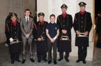 Cadets with Last Post Buglers after the Last Post Ceremony at the Menin Gate, Ypres – Somme and Ypres Battlefield Tour