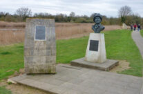Site of First Glider to land at Pegasus Bridge and bust of Major Howard – Normandy and D-Day Landings Tours