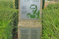 Memorial to WW1 poet Francis Ledwidge in the spot where he was killed, near Boezinge – Somme and Ypres Battlefield Tour