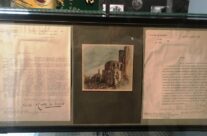 A print of Adolf Hitler’s painting of the church at Messines on display at the Messines Visitor Centre – Messines Discovery Battlefield Tour
