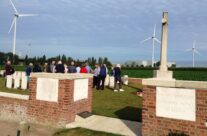 The group at the Welsh Cemetery (Caesar’s Nose) – Passchendaele Anniversary Remembrance Battlefield Tour
