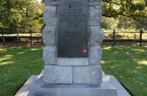 Memorial to the 1st Australian Tunnelling Company at Hill 60 along with WW2 bullet holes – Taste of Flanders Ypres Battlefield Tour