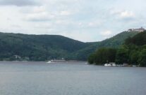 View from the Eder Dam of reservoir and castle – Dam Busters Private Battlefield Tour