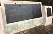 Memorial to John McCrae and In Flanders Field poem at Essex Farm – 2018 Armistice Remembrance Day in Ypres