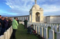 The Gt Gt nephew of Canadian VC winner J P Robertson at Tyne Cot Cemetery – 2018 Armistice Remembrance Day in Ypres