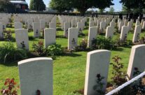 A red rose was placed on each grave for the Remembrance Ceremony at Bayeux War Cemetery – Normandy and D-Day Landings 75th Anniversary Tour