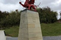 Welsh dragon memorial overlooks the area where the 38th (Welsh) Division attacked Mametz Wood – Somme and Ypres WW1 Battlefield Tour
