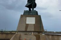 Memorial to D-Day Piper Bill Millin at Sword Beach – Normandy and D-Day Landings 75th Anniversary Tour