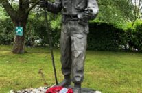 Statue of Brigadier James Hill, DSO & Two Bars, MC in the grounds of the museum – Normandy and D-Day Landings 75th Anniversary Tour
