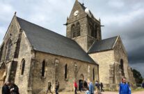 The church at St Mère Eglise – Normandy and D-Day Landings 75th Anniversary Tour