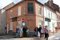 Steenwerck and what used to be the cafe where Stephen first met Jean Sonneville, French Resistance – Gardens of Stone book by Stephen Grady WW2 Tour