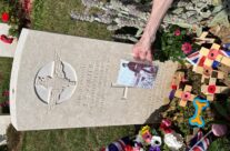 Private Emile Corteil made the D-Day jump with his dog Glenn on the early hours of 6 June 1944, Ranville War Cemetery – 2023 Normandy and D-Day Landings Tour
