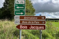 Sign close to the Easy Company Memorial – RGJ Assoc London Branch, Battle of the Bulge WW2 Tour