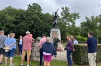 Black Watch soldier statue at Black Watch Corner, Polygon Wood – Somme and Ypres WW1 Battlefield Tour