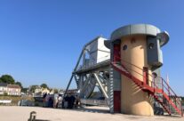 The group at Pegasus Bridge – 2024 Normandy and D-Day Landings Tour