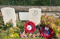 Lt Brotheridge’s grave in the churchyard, Ranville War Cemetery – 2024 Normandy and D-Day Landings Tour