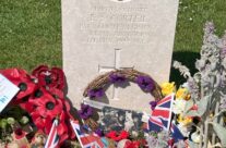 Private Emile Corteil made the D-Day jump with his dog Glenn on the early hours of 6 June 1944, Ranville War Cemetery – 2024 Normandy and D-Day Landings Tour