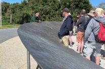 The group at Pointe du Hoc – 2024 Normandy and D-Day Landings Tour