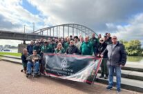 The group at Arnhem Road Bridge – 2025 RGJ Assoc London Branch Arnhem ‘A Bridge Too Far’ Battlefield Tour