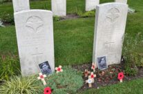 Graves of twins, Privates Thomas and Claude Gronert, 2nd Parachute Regiment – 2025 RGJ Assoc London Branch Arnhem ‘A Bridge Too Far’ Battlefield Tour